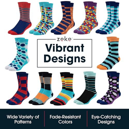 ZEKE Crazy Socks for Kids - Boys Funky Dress Socks - Funny Cool Silly Fun Socks - Wacky Novelty Gift (Multicolored, Medium) - Image 5