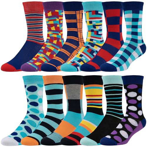 ZEKE Crazy Socks for Kids - Boys Funky Dress Socks - Funny Cool Silly Fun Socks - Wacky Novelty Gift (Multicolored, Medium) - Image 2