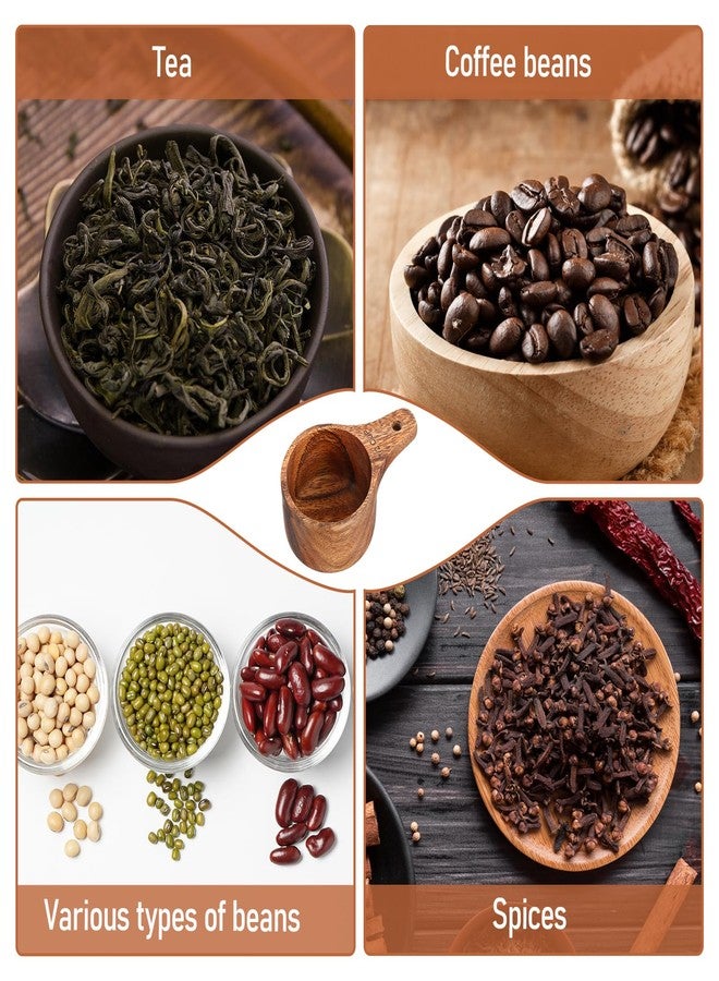 طقم أكواب وملاعق قياس خشبية نصف كوب، مغرفة خشبية نصف كوب لطهي الحليب والقهوة والخبز والشاي ومسحوق الحليب والتوابل (قطعة واحدة) - Image 5