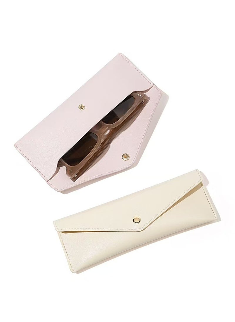 Generic Portable PU Leather Glasses Case Glasses Storage Box Makeup Brush Storage Box  - Image 5
