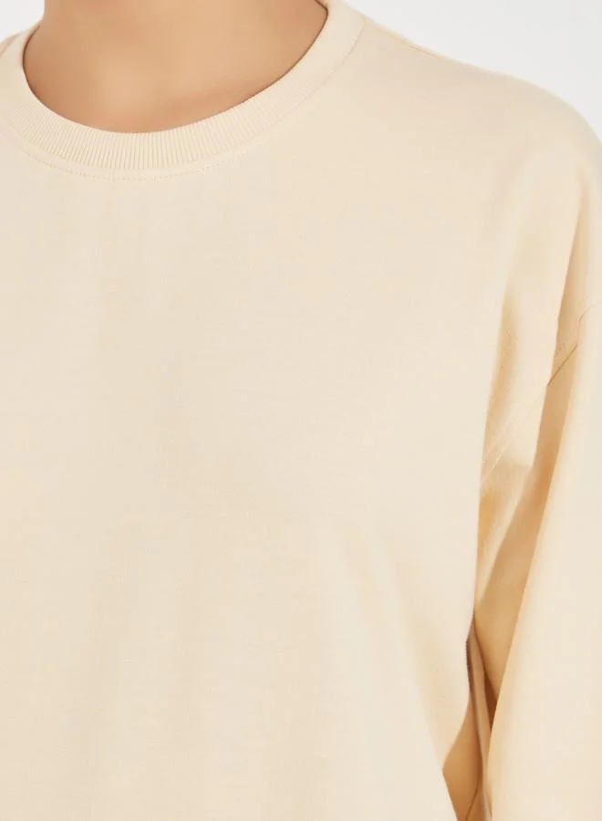 Styli Regular Fit Solid Sweatshirt
