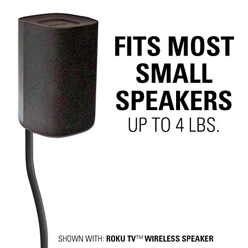 SANUS Height Adjustable Speaker Stands for Home Theater - Durable Design w/Tear Drop Base Fits Speakers up to 4lbs - 13" of Tool-Free Height Adjustment - Easy DIY Assembly - Image 4