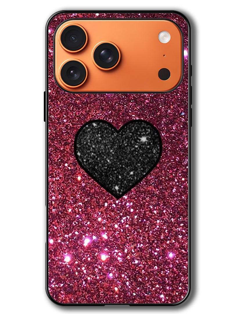 Theodor Case Compatible with Apple iPhone 17 Pro Max 6.9 Inch Protection Shockproof Bumper Cover Black Heart - Image 1