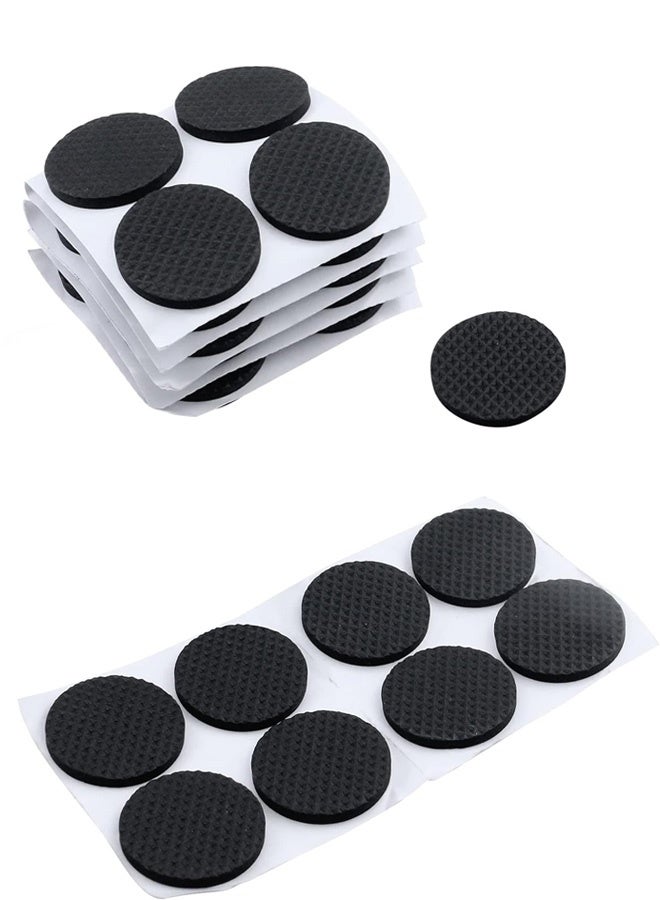 وسادات أثاث ذاتية اللصق، قطر 1.5 بوصة، مانعة للانزلاق، أغطية طاولات وكراسي وأرائك، واقيات أرضية لاصقة، عبوة من 40 قطعة - Image 1