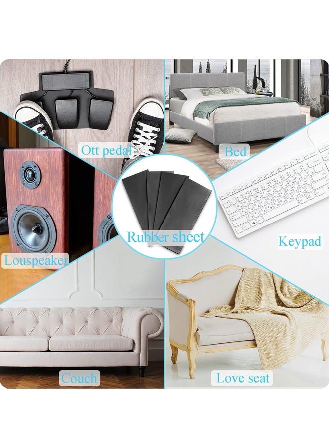 وسادات أثاث ذاتية اللصق، قطر 1.5 بوصة، مانعة للانزلاق، أغطية طاولات وكراسي وأرائك، واقيات أرضية لاصقة، عبوة من 40 قطعة - Image 5