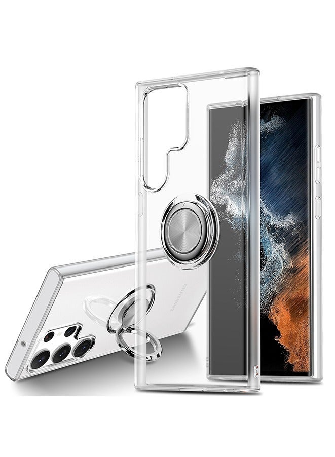 إيف Case for Samsung Galaxy S23 Ultra ، غطاء هاتف TPU المرن المقاوم للصدمات مع Kickstand حلقة مغناطيسية (Samsung Galaxy S23 Ultra) - Image 1