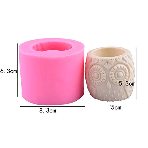 NINEXY Owl Silicone Resin Flower Pot Molds,Ceramic Clay Pots Mold Planter Silicone Mould,Flowerpot Concrete Mould for Home Decoration Table Crafts Making - Image 2