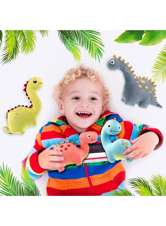 Aoriher 4 Packs Dinosaur Stuffed Animal Cute Dinosaur 9 Inch Dinosaur Plush Toys Adorable Soft Dinosaur Toy for Kids Baby Birthday Party Favors - Image 1