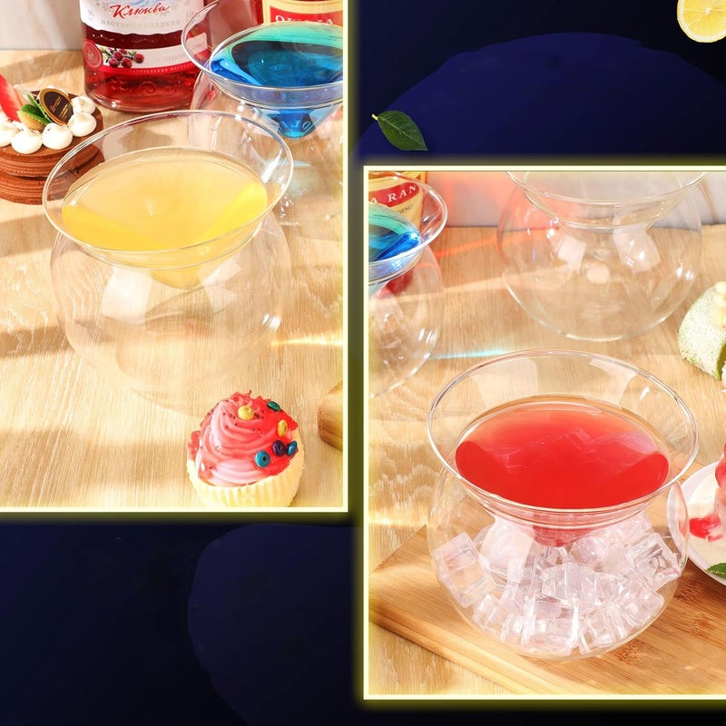 Luckam Stemless Glass, 4 Set 7 Oz Glasses Set Beautiful Elegant Glass, Ideal Gifts for Housewarming, Wedding, Birthday Celebrations - Image 4