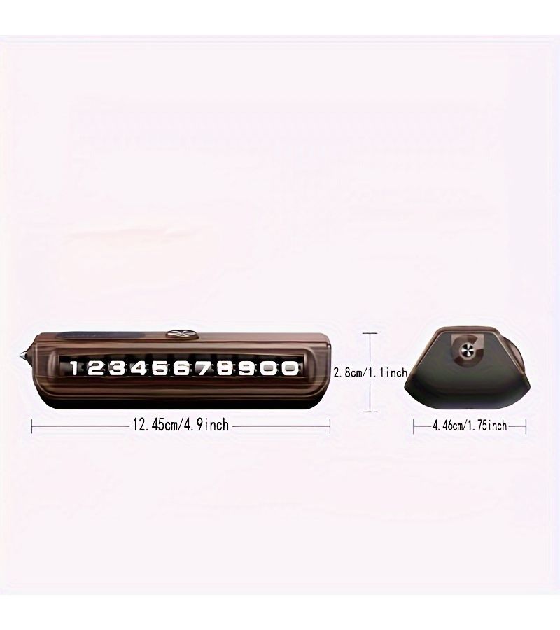 Light Luxury Wood Grain Temporary Car Number Plate Pass Holder With 10 Scenes - Image 2