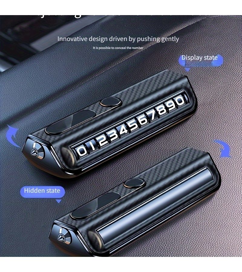 Light Luxury Wood Grain Temporary Car Number Plate Pass Holder With 10 Scenes - Image 4