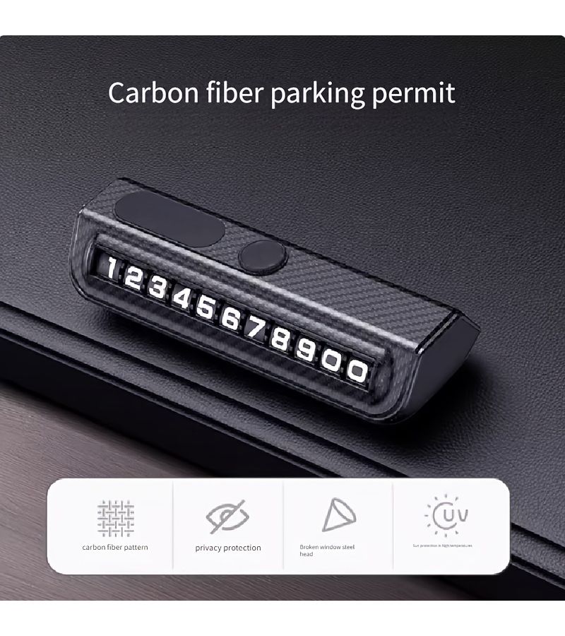 Light Luxury Wood Grain Temporary Car Number Plate Pass Holder With 10 Scenes - Image 3