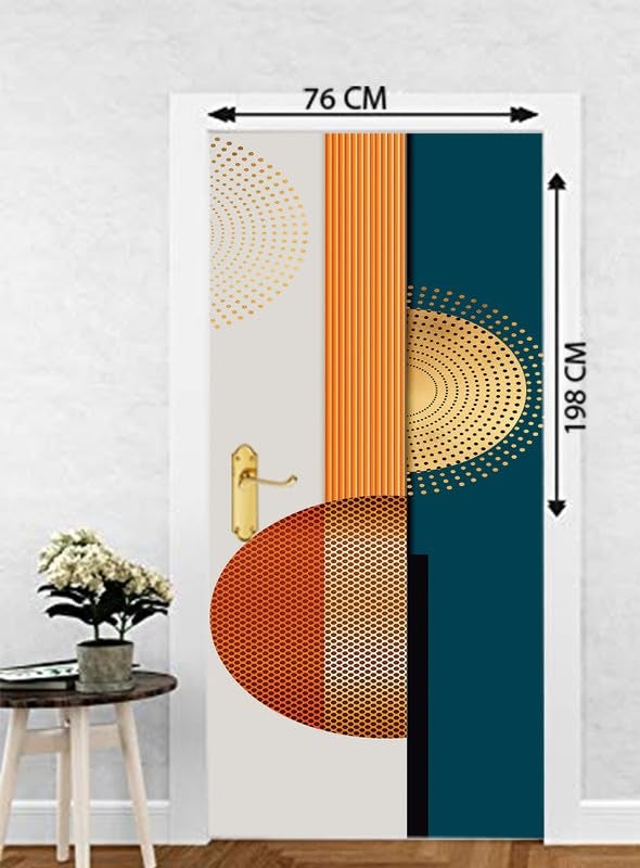 DECOR PRODUCTION Door Wallpaper | Strong PVC Material Decorative Sticker | Wallpaper for Home Doors/Almirah, Home Decor Items etc (Self Adhesive Door Deca, 30x76 Inch)_039 - Image 5