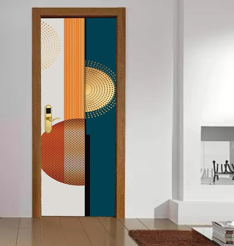 DECOR PRODUCTION Door Wallpaper | Strong PVC Material Decorative Sticker | Wallpaper for Home Doors/Almirah, Home Decor Items etc (Self Adhesive Door Deca, 30x76 Inch)_039 - Image 2