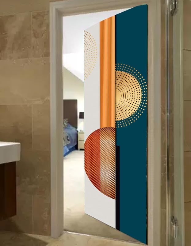 DECOR PRODUCTION Door Wallpaper | Strong PVC Material Decorative Sticker | Wallpaper for Home Doors/Almirah, Home Decor Items etc (Self Adhesive Door Deca, 30x76 Inch)_039 - Image 4