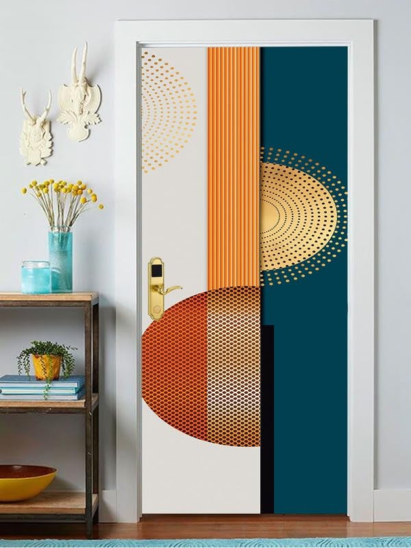 DECOR PRODUCTION Door Wallpaper | Strong PVC Material Decorative Sticker | Wallpaper for Home Doors/Almirah, Home Decor Items etc (Self Adhesive Door Deca, 30x76 Inch)_039 - Image 3