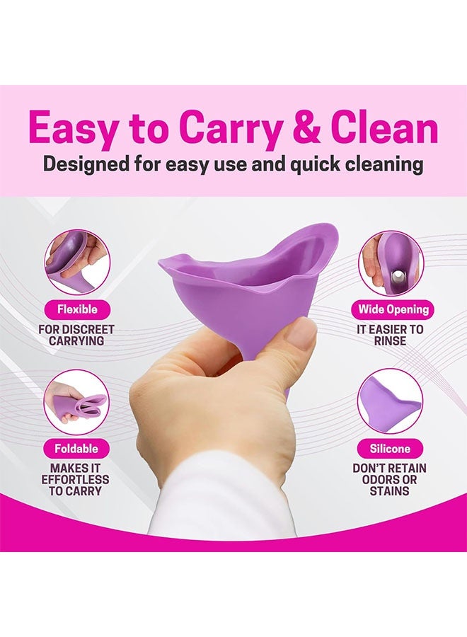 Happy D Female Urination Device, Portable Urinal, Reusable Urinal Funnel, Standing Funnel for Travel, Camping, Hiking, Outdoor Activities - Image 4