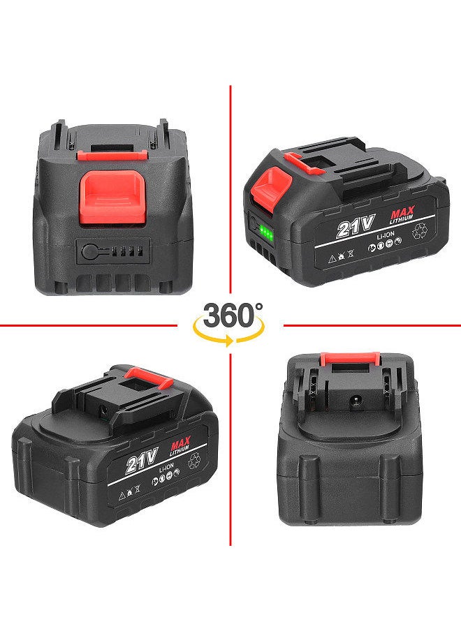 Generic - 21V Makita Rechargeable Lithium Battery and Battery Adapter Set Electric Power Tool Replacement Battery with Battery Level Indicator Light - Image 1