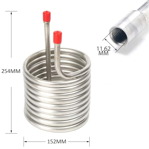QiiMii Stainless Steel 304 Condensing Coil - 6" x 6" x 10" - 1/4" FNPT - Image 2