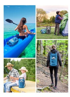 Heeta Waterproof Dry Bag For Women Men, Roll Top Lightweight Dry Storage Bag Backpack With Phone Case For Travel, Swimming, Boating, Kayaking, Camping And Beach, Size - 5L, Blue  - Image 5