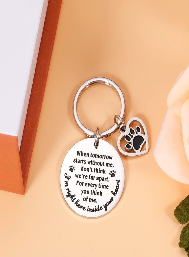 KINMES Pet Memorial Gifts When Tomorrow Starts Without Me Dog Cat Remembrance Keychain Loss of Dog Pup Puppy Sympathy Gifts for Men Women Pet Lover Owner Friends Rainbow Bridge Paw Print Presents - Image 4