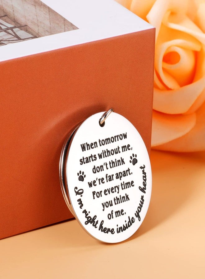 KINMES Pet Memorial Gifts When Tomorrow Starts Without Me Dog Cat Remembrance Keychain Loss of Dog Pup Puppy Sympathy Gifts for Men Women Pet Lover Owner Friends Rainbow Bridge Paw Print Presents - Image 2