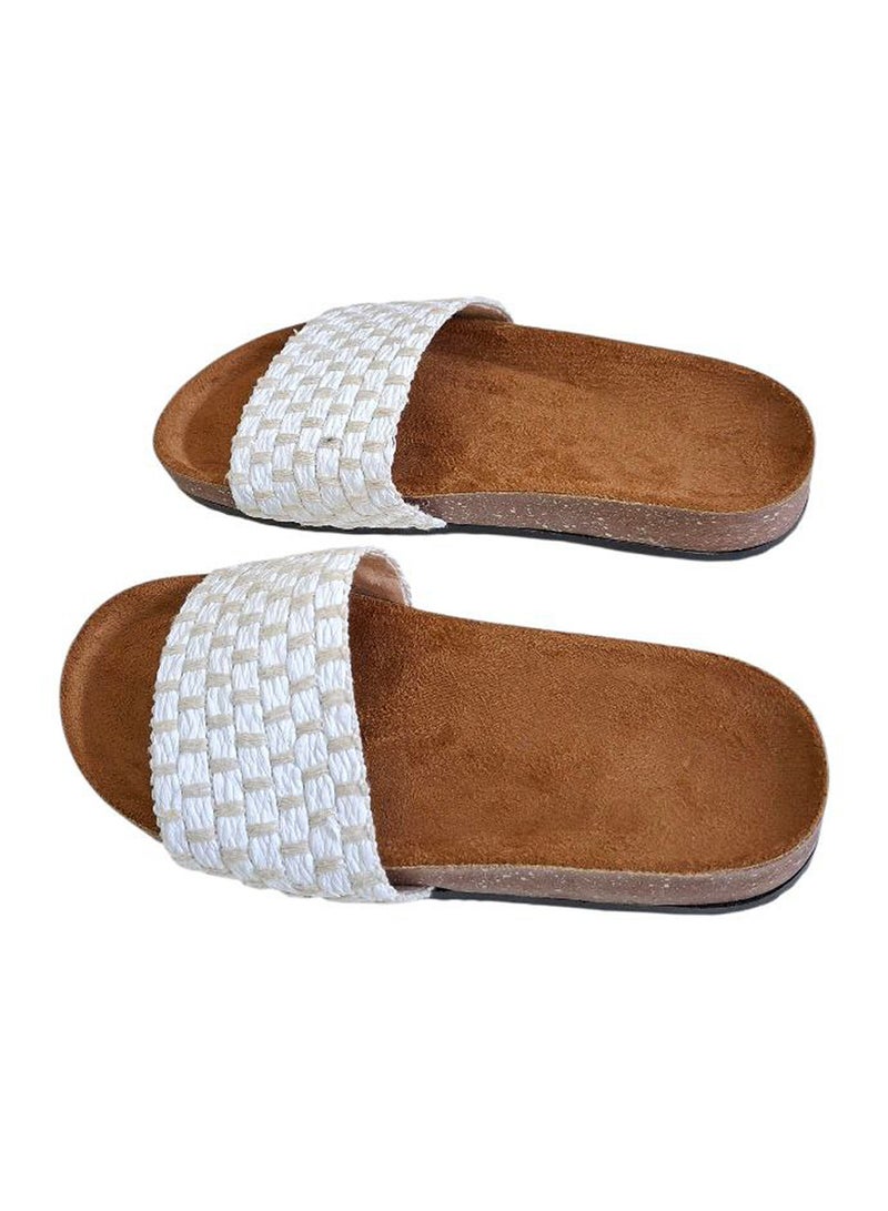 Karisma Cork And Latex Suede Lining Footbed, Soled Slippers Style With Simple Strap - Image 2
