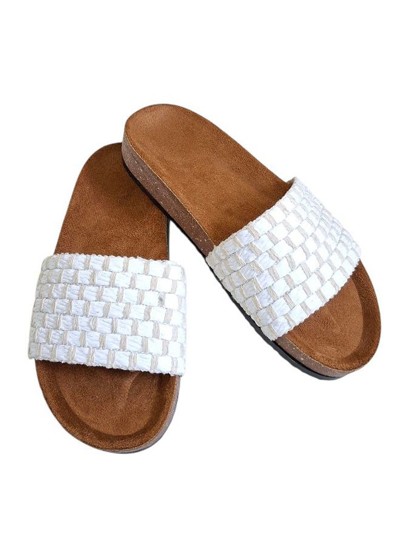 Karisma Cork And Latex Suede Lining Footbed, Soled Slippers Style With Simple Strap - Image 1