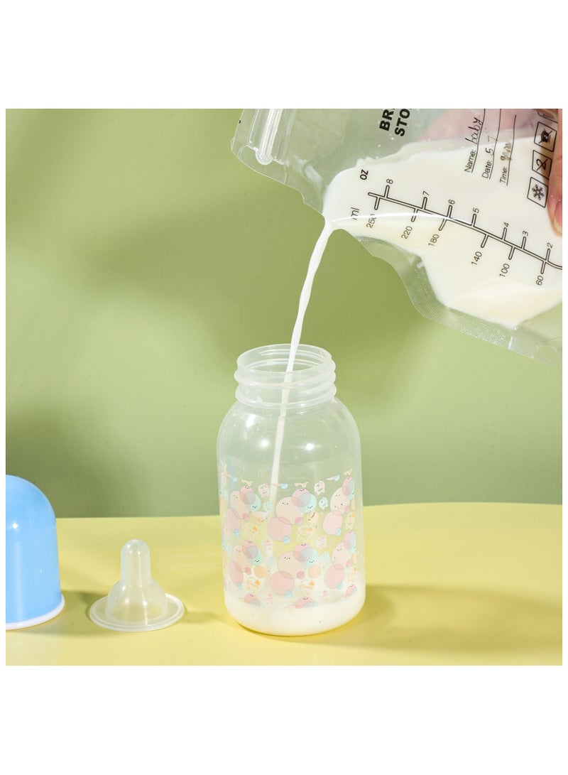 100PCS Breast Milk Storage Bags, 250ml Disposable Milk Storage,  Bags with Pour Spout for Breastfeeding, No Leak Milk Freezer Storage Pouches for Breast Milk Storage