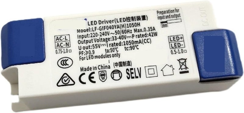 LED Driver Power Supply COB Track Light Spotlight Control Ballast Without Flicker(42W(1050mA)