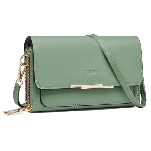 Roulens Small Crossbody Bag for Women,Cell Phone Purse Women's Shoulder Handbags Wallet Purse with Credit Card Slots - Image 1