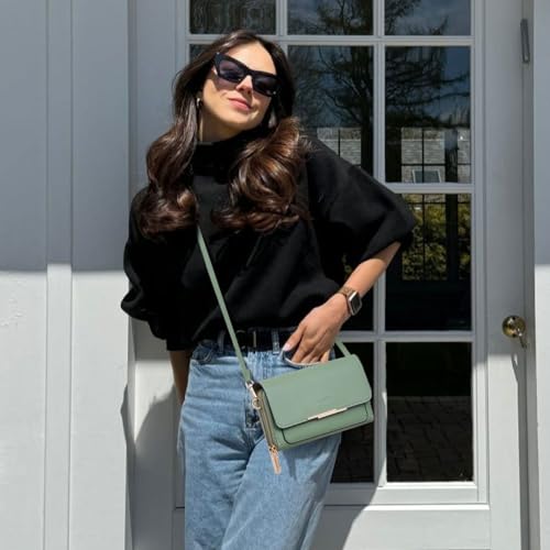 Roulens Small Crossbody Bag for Women,Cell Phone Purse Women's Shoulder Handbags Wallet Purse with Credit Card Slots - Image 2