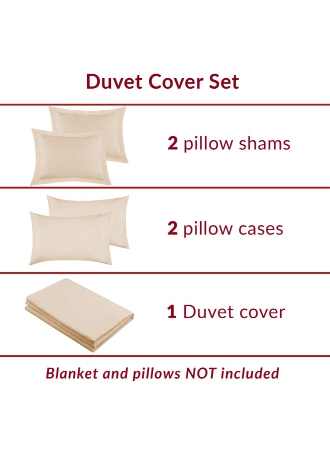 Duvet Cover King Size Set 5 Pc Iconic Collection Bedding Set Luxury Extra Soft And Cooling 1 Comforter Cover 2 Shams 2 Pillow Cases Button Closure And Corner Ties King Sand - pzsku/ZC771B9EC5B2BB06610C1Z/45/_/1720439902/4c22233a-e242-4516-87c9-93ee8c0421d0