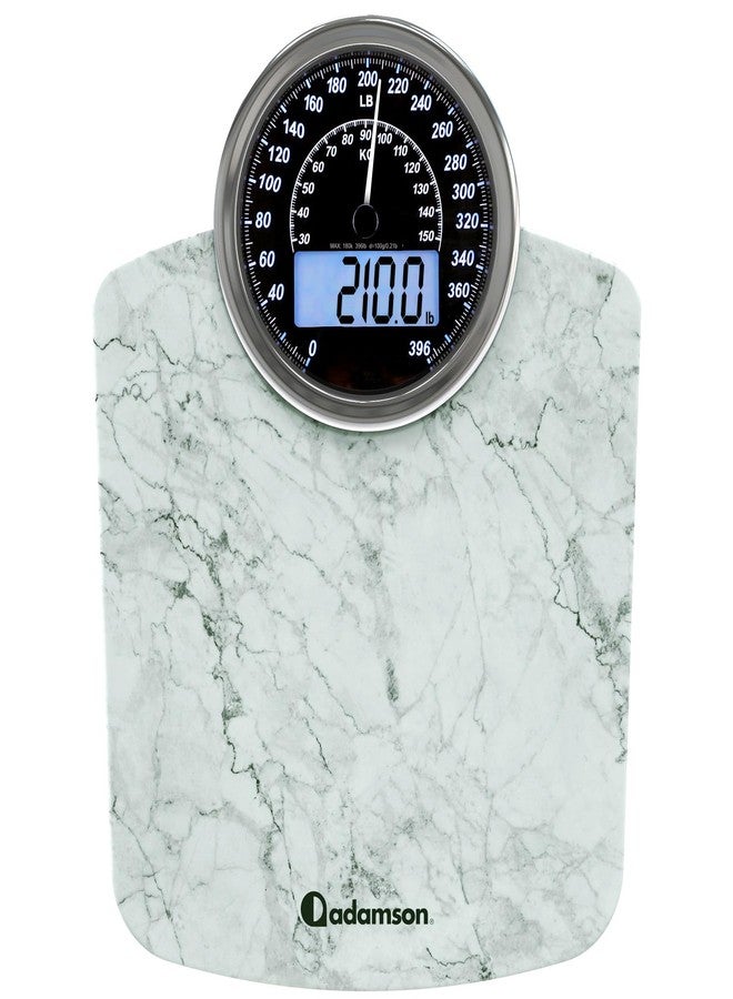 Adamson Hybrid Bathroom Scale - Analog & Digital Display, Accurate to 400 lbs - Image 1