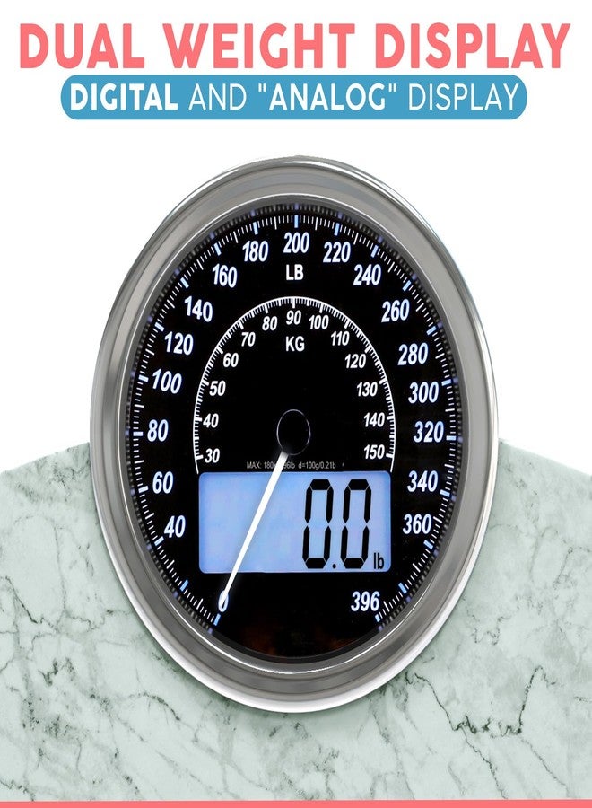 Adamson Hybrid Bathroom Scale - Analog & Digital Display, Accurate to 400 lbs - Image 3