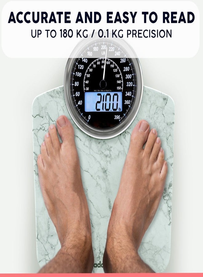 Adamson Hybrid Bathroom Scale - Analog & Digital Display, Accurate to 400 lbs - Image 5