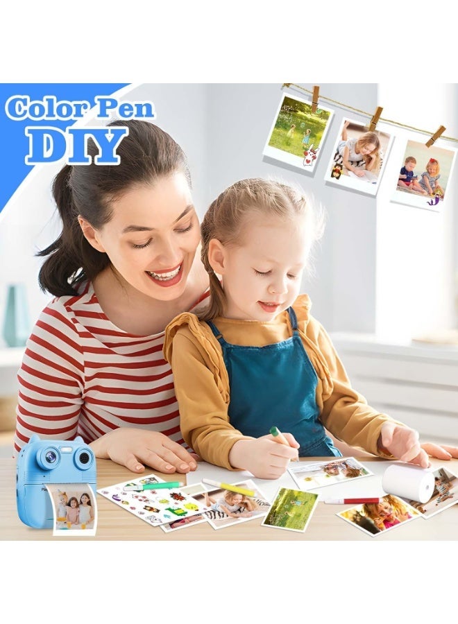 Portable Instant Print Camera for Kids, 2.4" Screen, 1080P Video, Games & MP3 Player, Voice Control, Type-C Charging, Includes 3 Paper Rolls – Fun Gift for Boys & Girls - Image 5