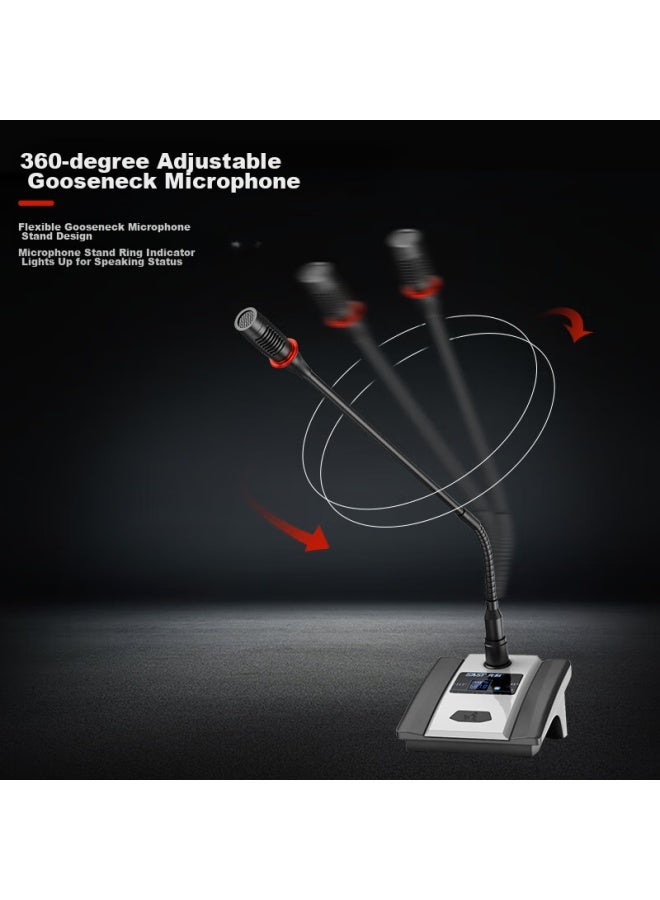 Sast Ok-12 Wireless Microphone, Gooseneck Conference U-segment Frequency-modulated Microphone, Karaoke Hosting Stage Speech Gooseneck-style One-to Microphone - Image 3