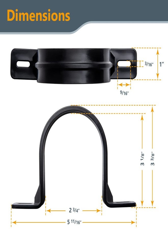 POWERTEC 70319-P2 Hangers for 2-1/2" Dust Collection Hose and Pipe, with Mounting Screws, 10 PK - Image 2