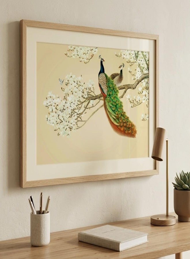 Print Panda Fabulous Landscape Beautiful Peacock wall Poster for Home Decor, Living Room, Bed Room, Kids Room, Play Room, Restaurant, Hotel (Self Adhesive Vinyl, Water Proof) (60 x 37.5 Inch) - Image 3