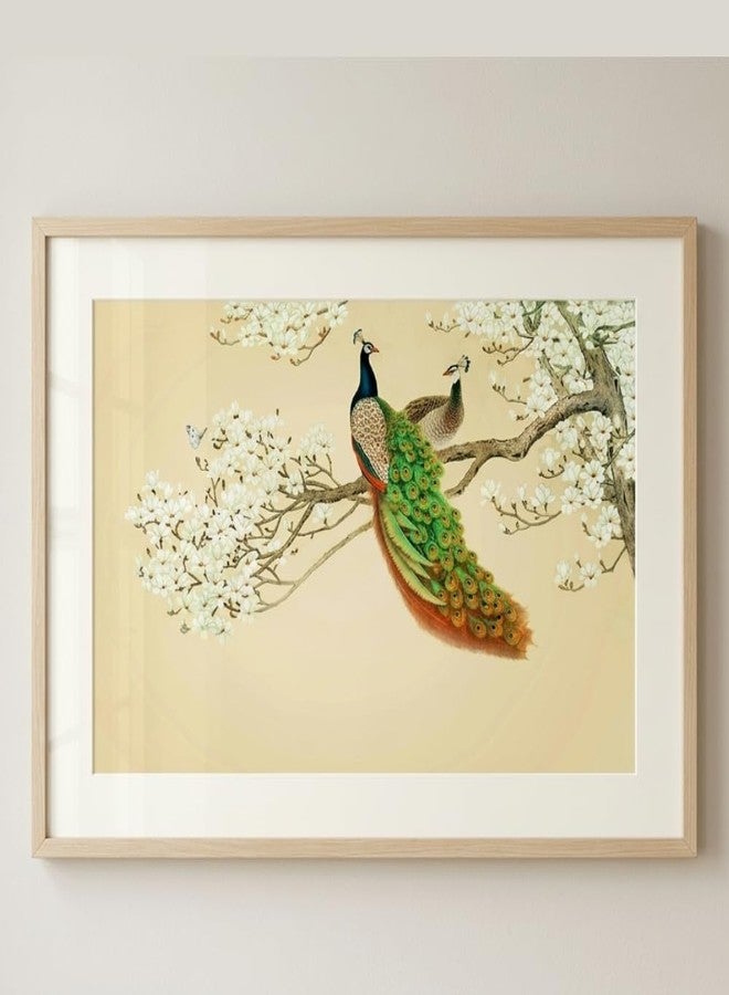 Print Panda Fabulous Landscape Beautiful Peacock wall Poster for Home Decor, Living Room, Bed Room, Kids Room, Play Room, Restaurant, Hotel (Self Adhesive Vinyl, Water Proof) (60 x 37.5 Inch) - Image 1