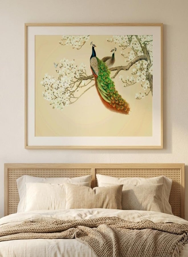 Print Panda Fabulous Landscape Beautiful Peacock wall Poster for Home Decor, Living Room, Bed Room, Kids Room, Play Room, Restaurant, Hotel (Self Adhesive Vinyl, Water Proof) (60 x 37.5 Inch) - Image 2