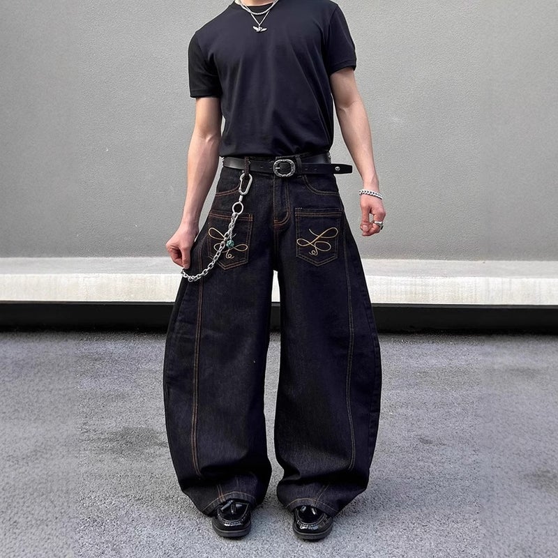 Unisex Classic Denim Jeans Loose Fit Daily Outdoor Wear - Image 4