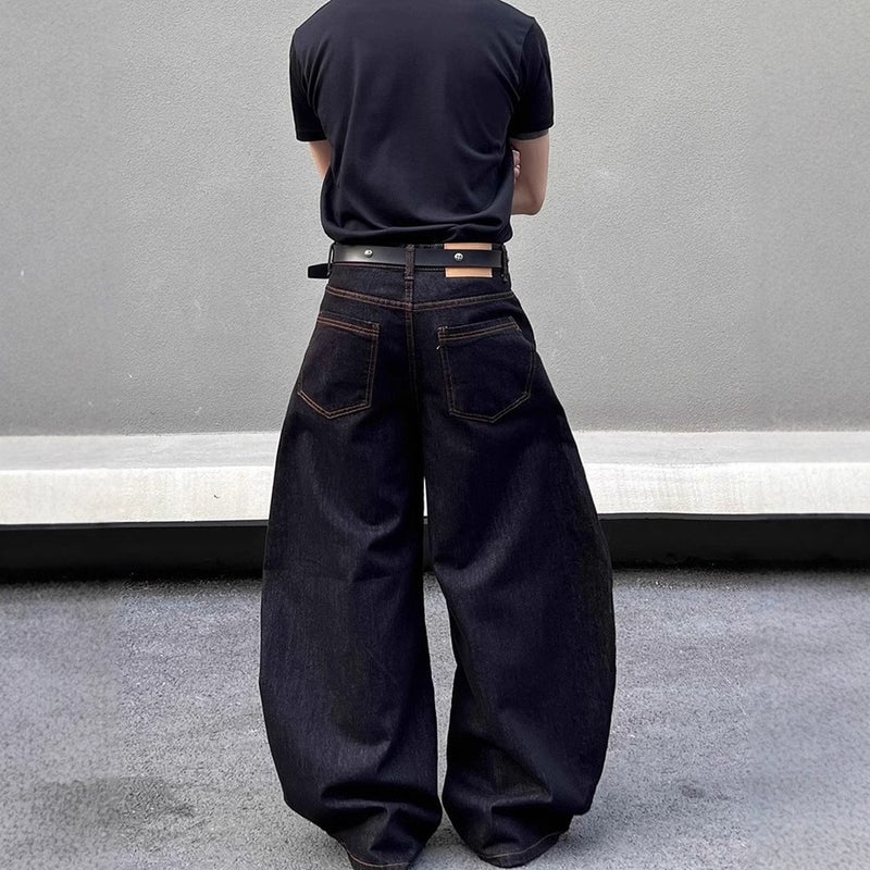 Unisex Classic Denim Jeans Loose Fit Daily Outdoor Wear - Image 5