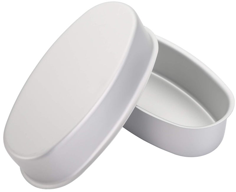 Yesland 4 Packs Oval Cheesecake Pan - 8 Inch Non-Stick Oval Cake Bread and Meat Bakeware - Aluminum Breads Loaf Pans/Cake Mold for Oven, Pot Baking in Home, Kitchen & Bakery Use(Silver) - Image 4