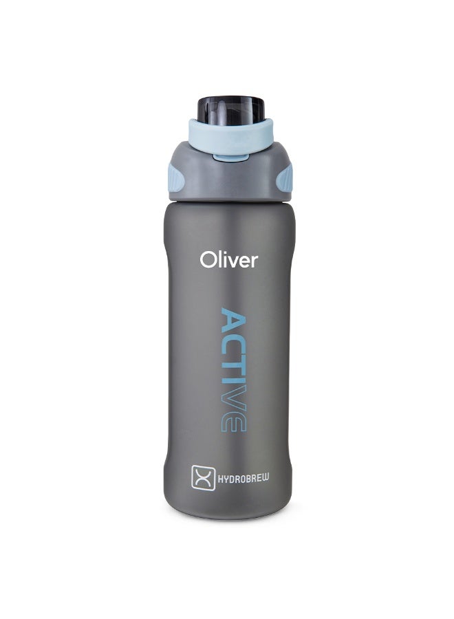 Hydrobrew Personalized Sip Switch Tritan Water Bottle 1000ml Leakproof, BPA Free, Straw & Spout Lid- Graphite - Image 1