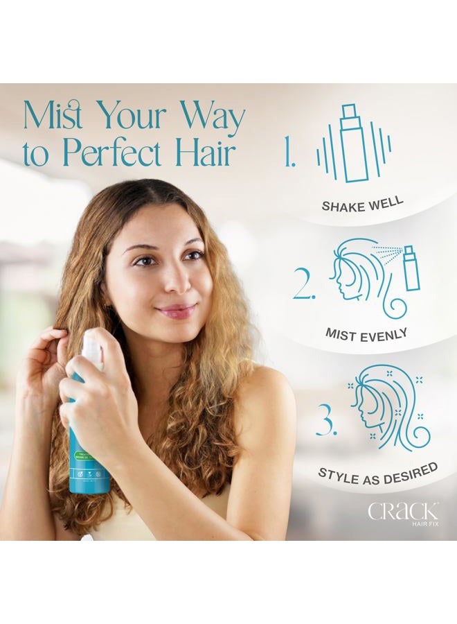 Crack HAIR FIX Mist Spray - Moisturizes & Protects Hair From Dryness & Thermal Damage, Improves Texture, and Restores Youthful Shine (2) - Image 5