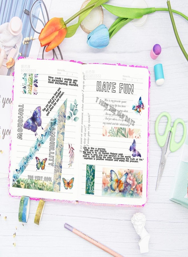 Geesinimo A5 Scrapbook Journal Fashionable Sequin Diary for Junk Journaling & Daily Logging - Budget Planner, Organizer, Gifts for School, College & Travel - Aesthetic Health Challenge - Image 4