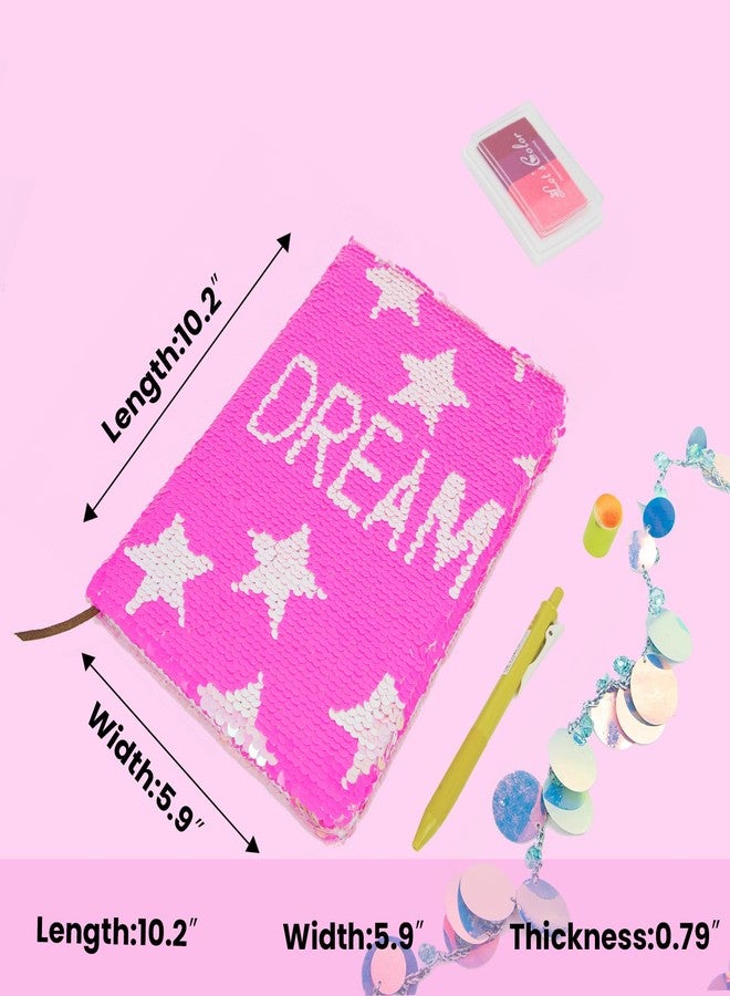 Geesinimo A5 Scrapbook Journal Fashionable Sequin Diary for Junk Journaling & Daily Logging - Budget Planner, Organizer, Gifts for School, College & Travel - Aesthetic Health Challenge - Image 2