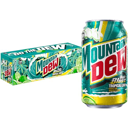 Mountain Dew Baja Blast Cans 12 oz Cans 12 Count - Image 1